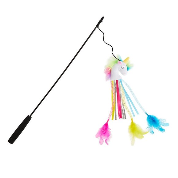 Whisker City Other - Whisker City Unicorn Head Teaser Cat Toy